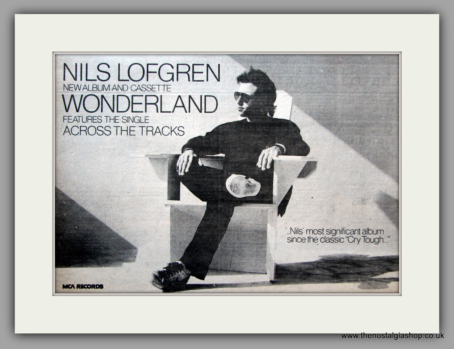 Nils Lofgren. Wonderland. 1983 Original Advert (ref AD51371)