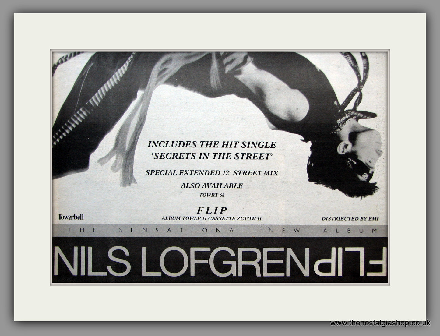 Nils Lofgren. Flip. 1985 Original Advert (ref AD51372)