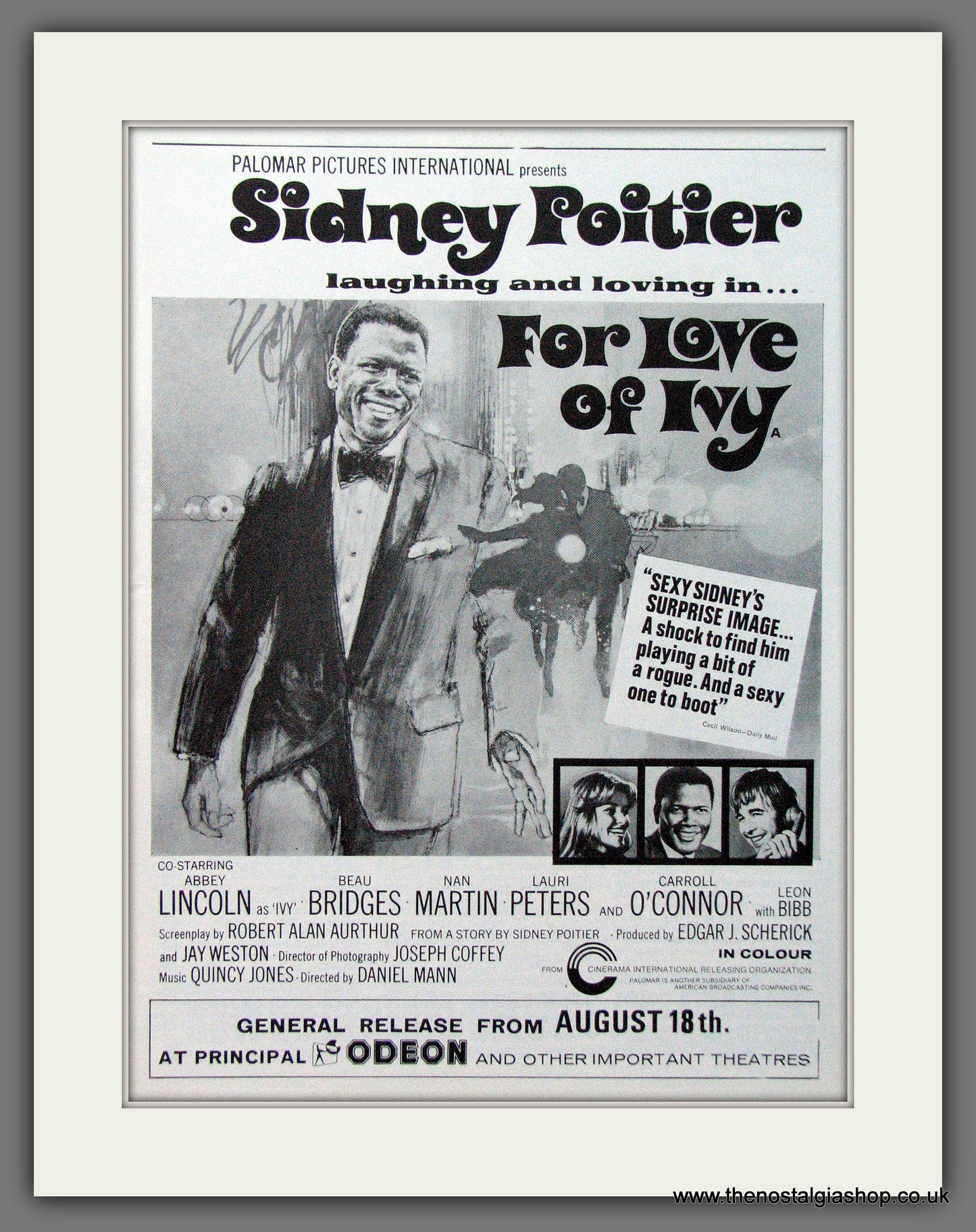 For Love Of Ivy. Sidney Poitier. 1968 Original advert (AD56173)