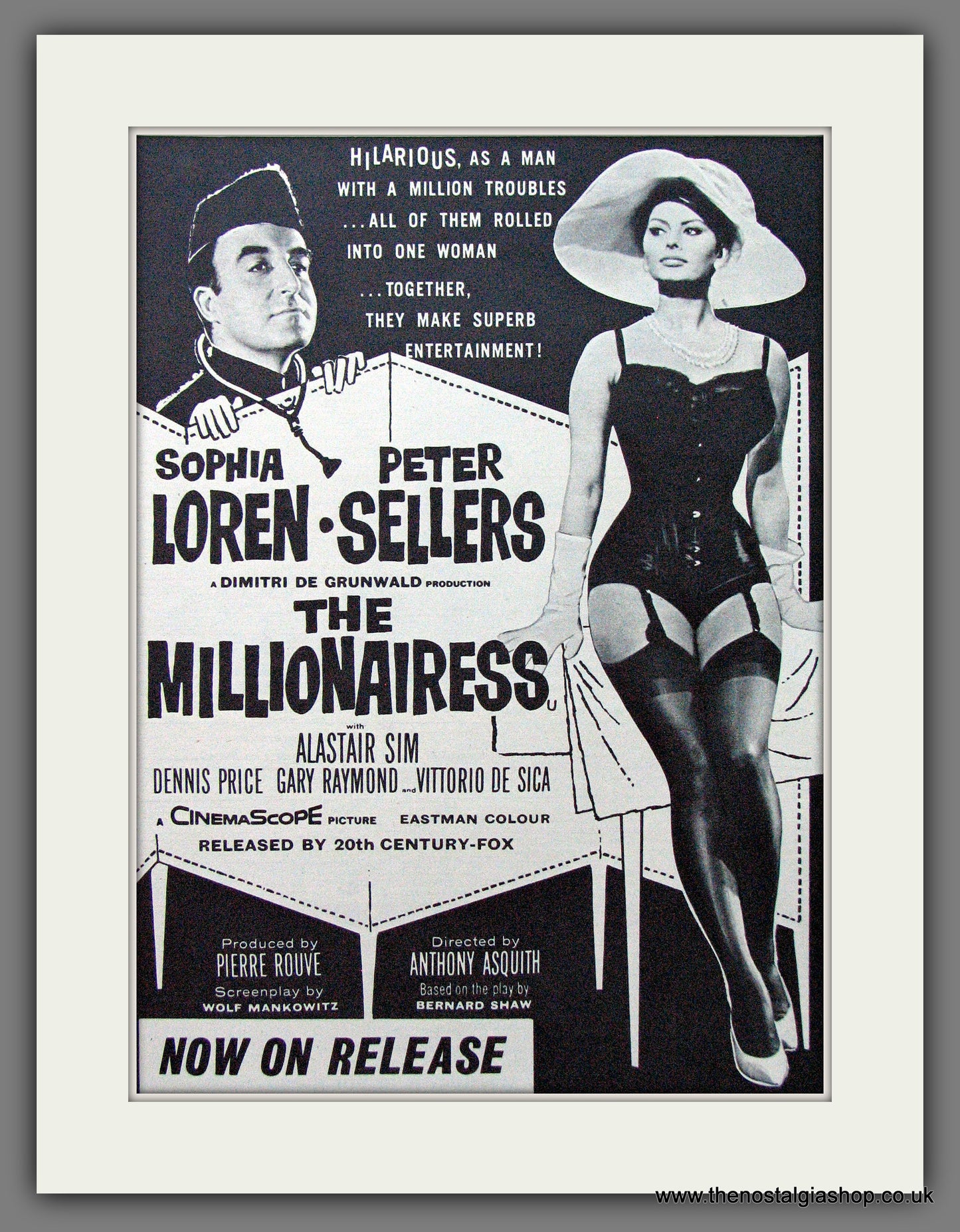 The Millionairess. Peter Sellers. 1960 Original advert (AD56185)