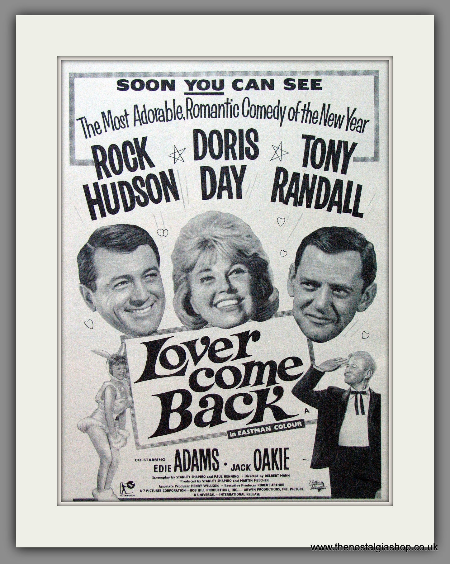 Lover Come Back. Doris Day. Vintage Advert 1962 (ref AD56281)