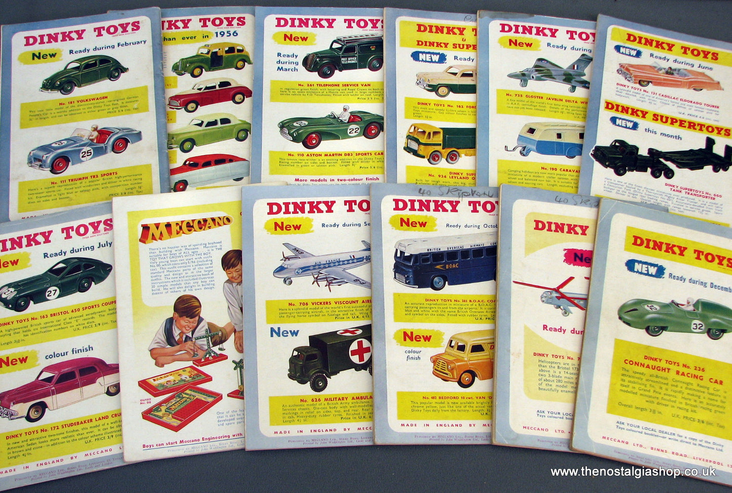 Meccano Magazines 1956. Full year 12 issues.