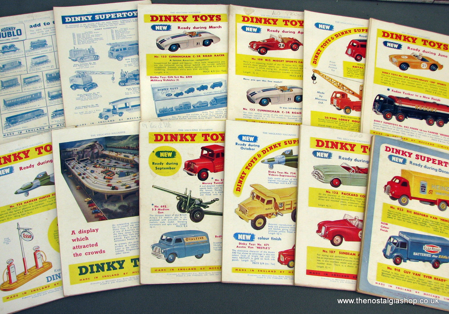Meccano Magazines 1955. Full year 12 issues.