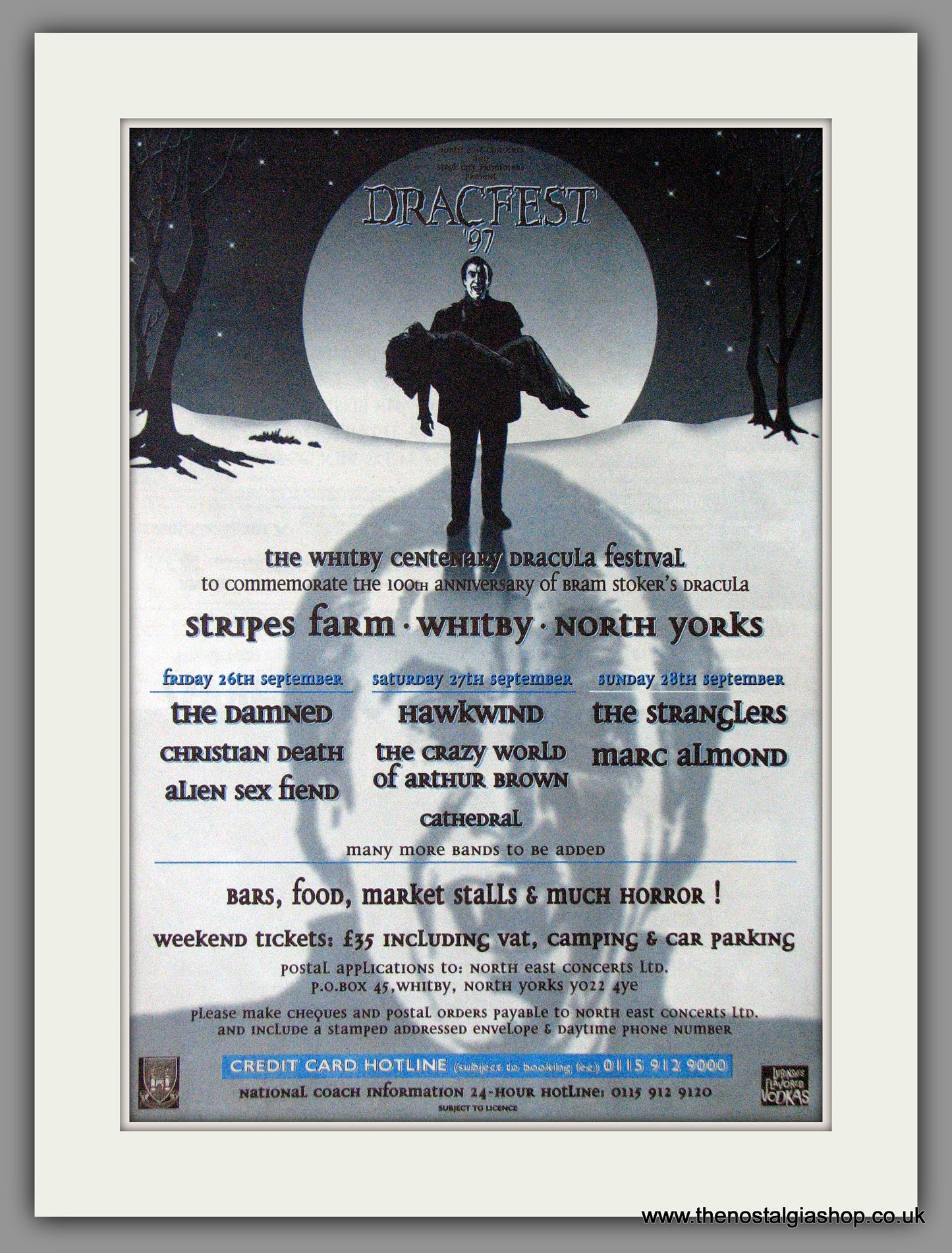 Dracfest '97. Whitby Centenary Dracula Festival. 1997 Original Advert (ref AD11261)