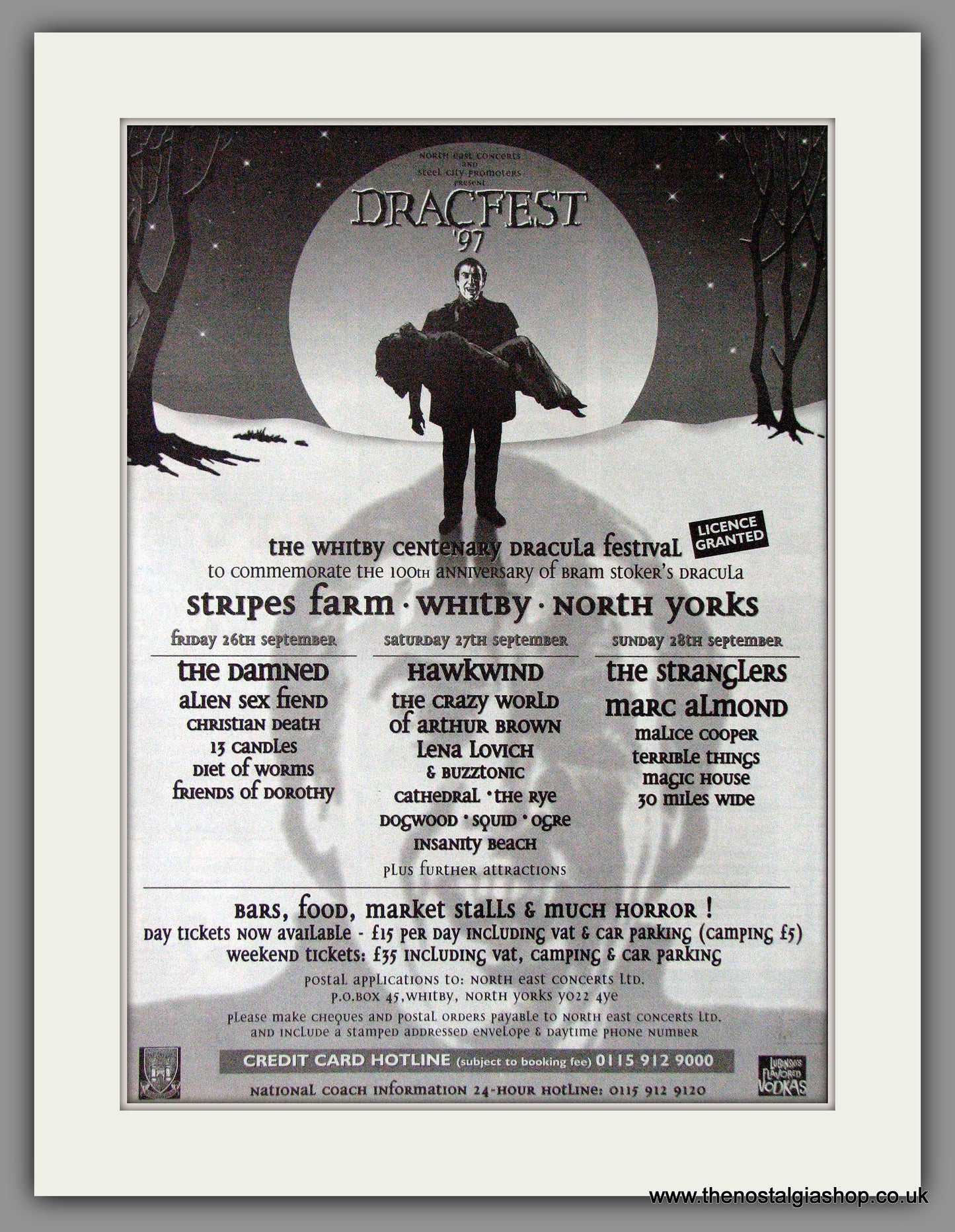 Dracfest '97. Whitby Centenary Dracula Festival. 1997 Original Advert (ref AD11262)
