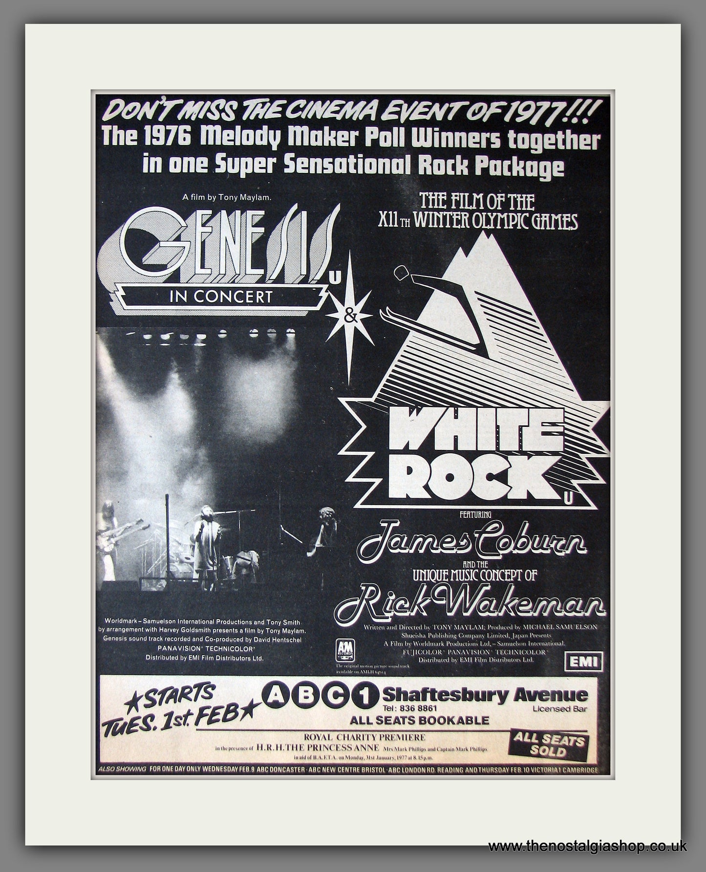 Genesis In Concert. Vintage Advert 1977 (ref AD13812)