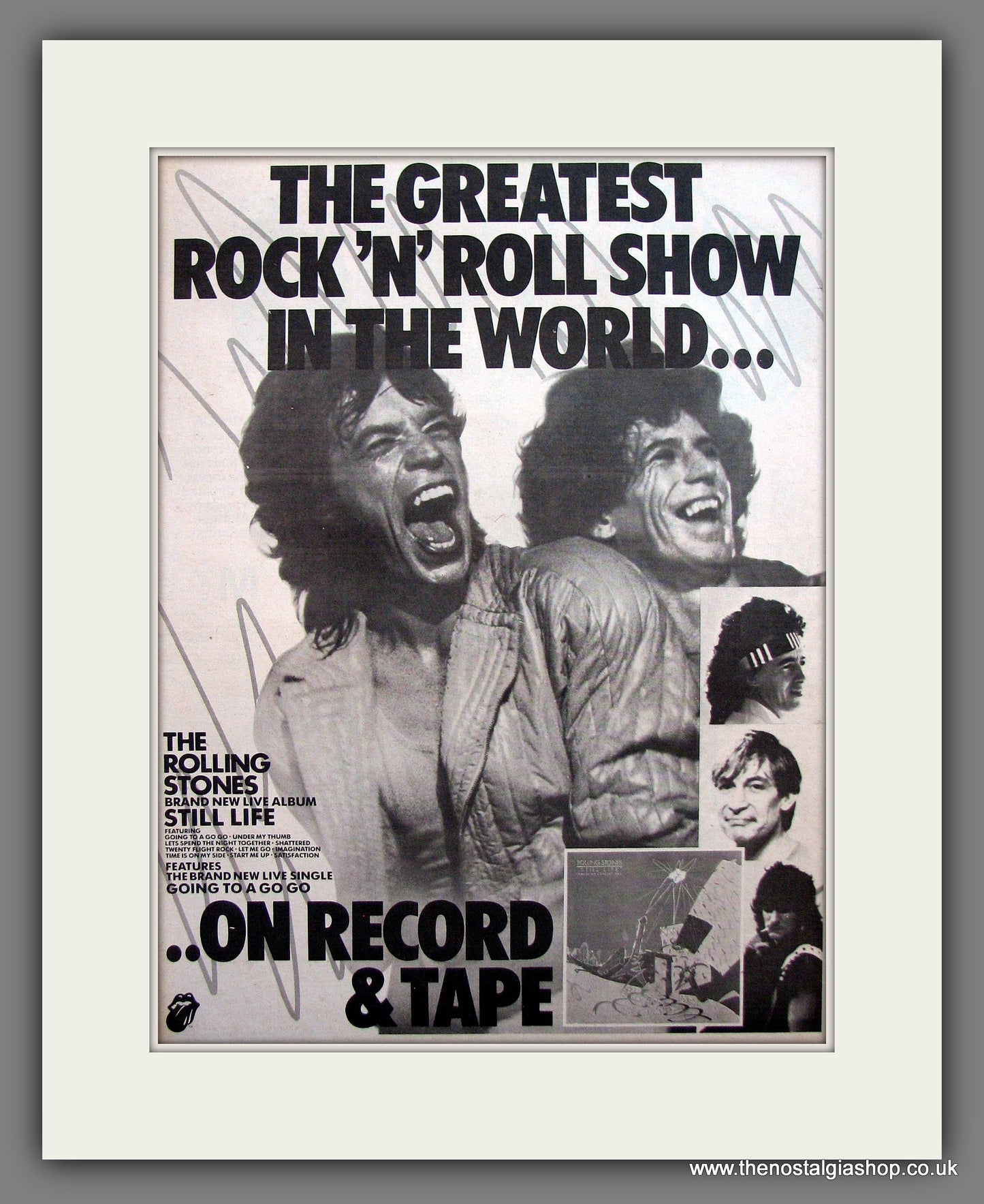 Rolling Stones. Still Life. Vintage Advert 1982 (ref AD13881)