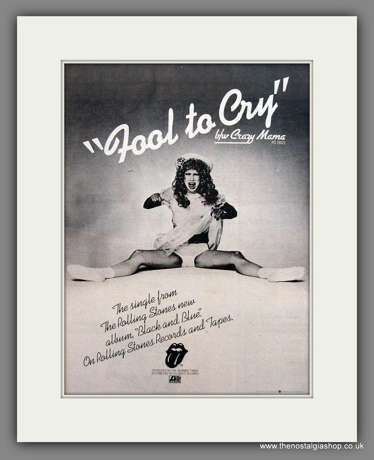 Rolling Stones. Fool To Cry. Vintage Advert 1976 (ref AD13886)