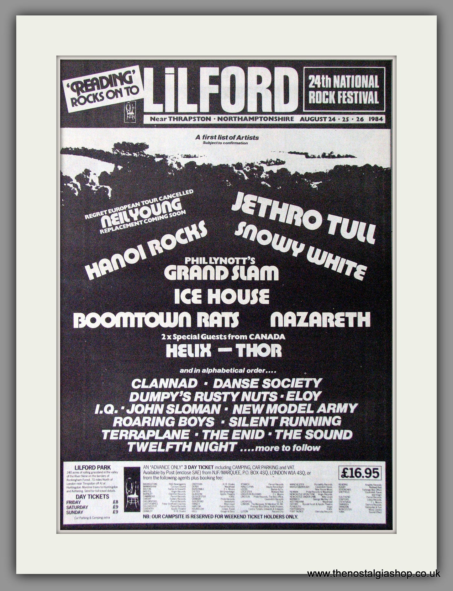 Lilford, 24th National Rock Festival. Vintage Advert 1984 (ref AD11390)