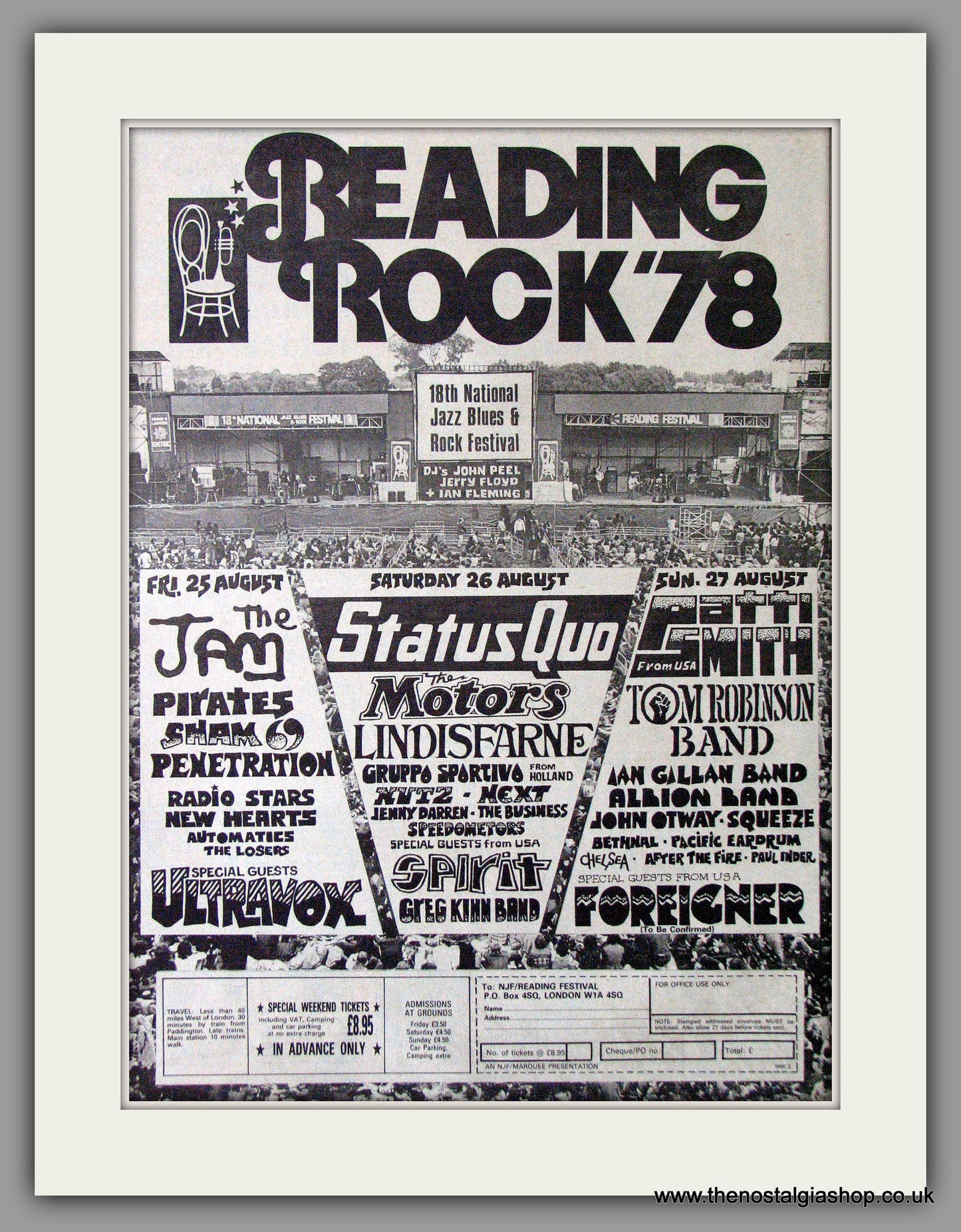 Reading Rock '78 Rock Festival. Vintage Advert 1978 (ref AD11391)