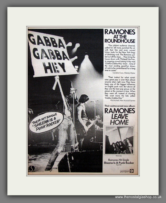 Ramones. Leave Home. Vintage Advert 1977 (ref AD13927)