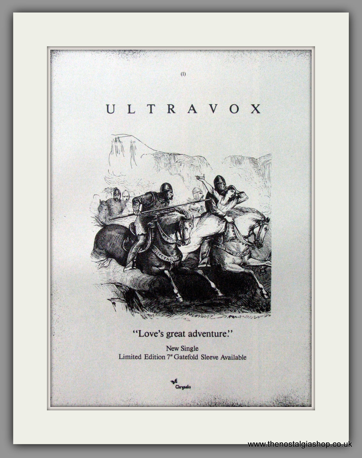 Ultravox. Love's Great Adventure. 1984 Original Advert (ref AD53269)
