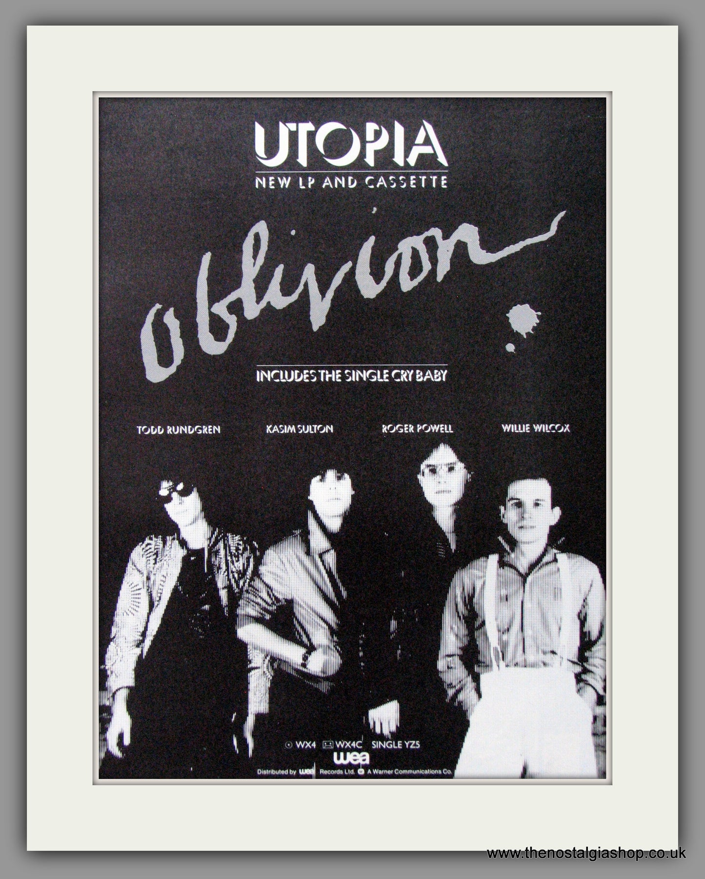 Utopia. Oblivion. 1984 Original Advert (ref AD53270)