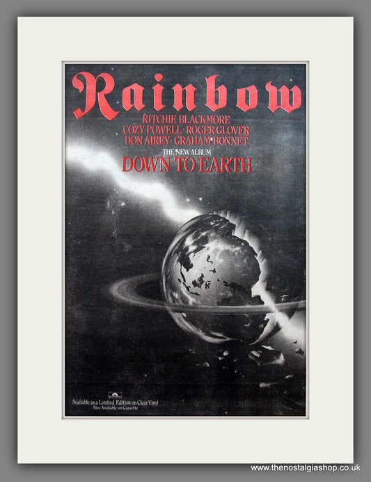 Rainbow Down To Earth. Vintage Advert 1979 (ref AD13948)