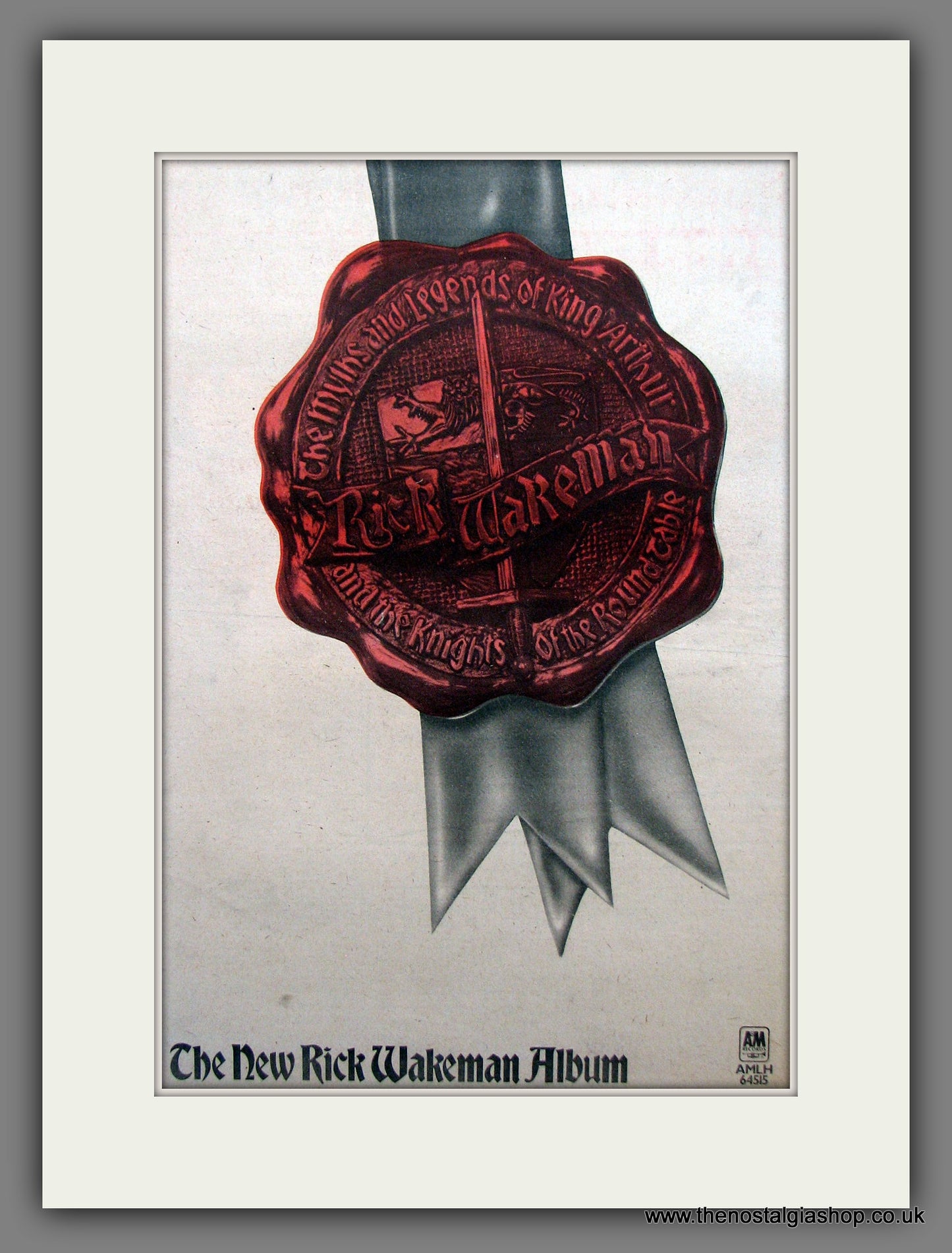 Rick Wakeman. Legend Of King Arthur. Vintage Advert 1975 (ref AD13951)