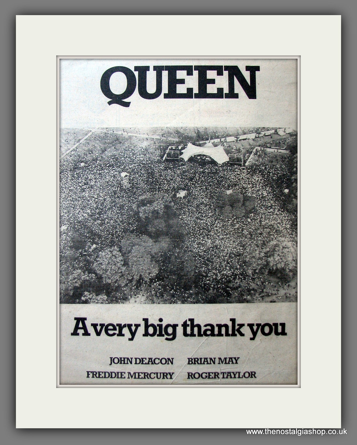 Queen. Thank You. Vintage Advert 1976 (ref AD13965)