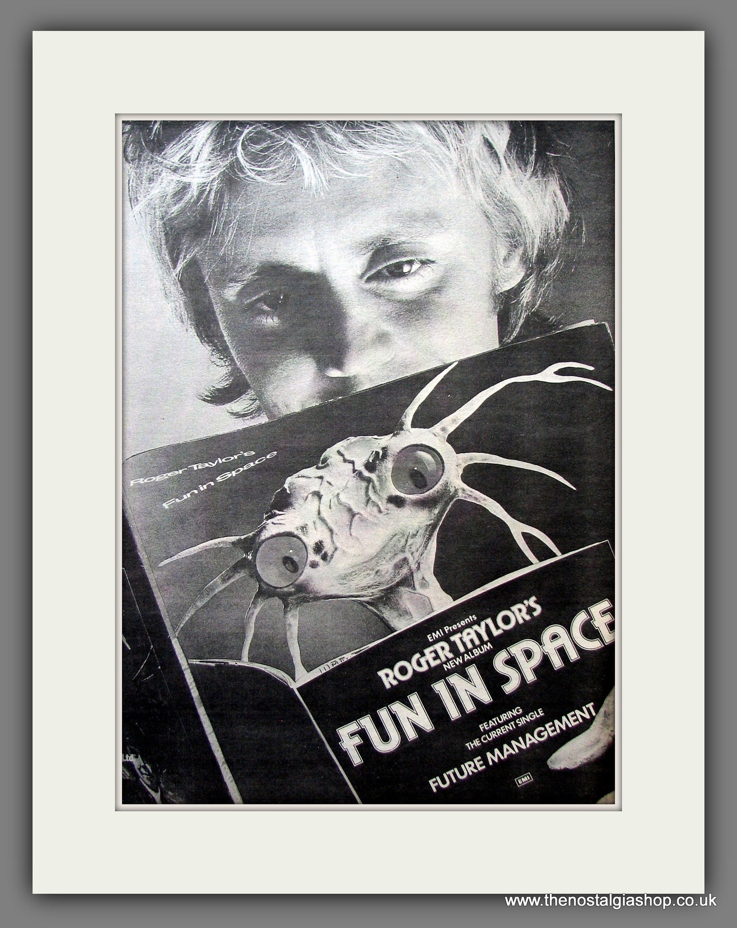 Roger Taylor (Queen) Fun In Space. Vintage Advert 1981 (ref AD13980)