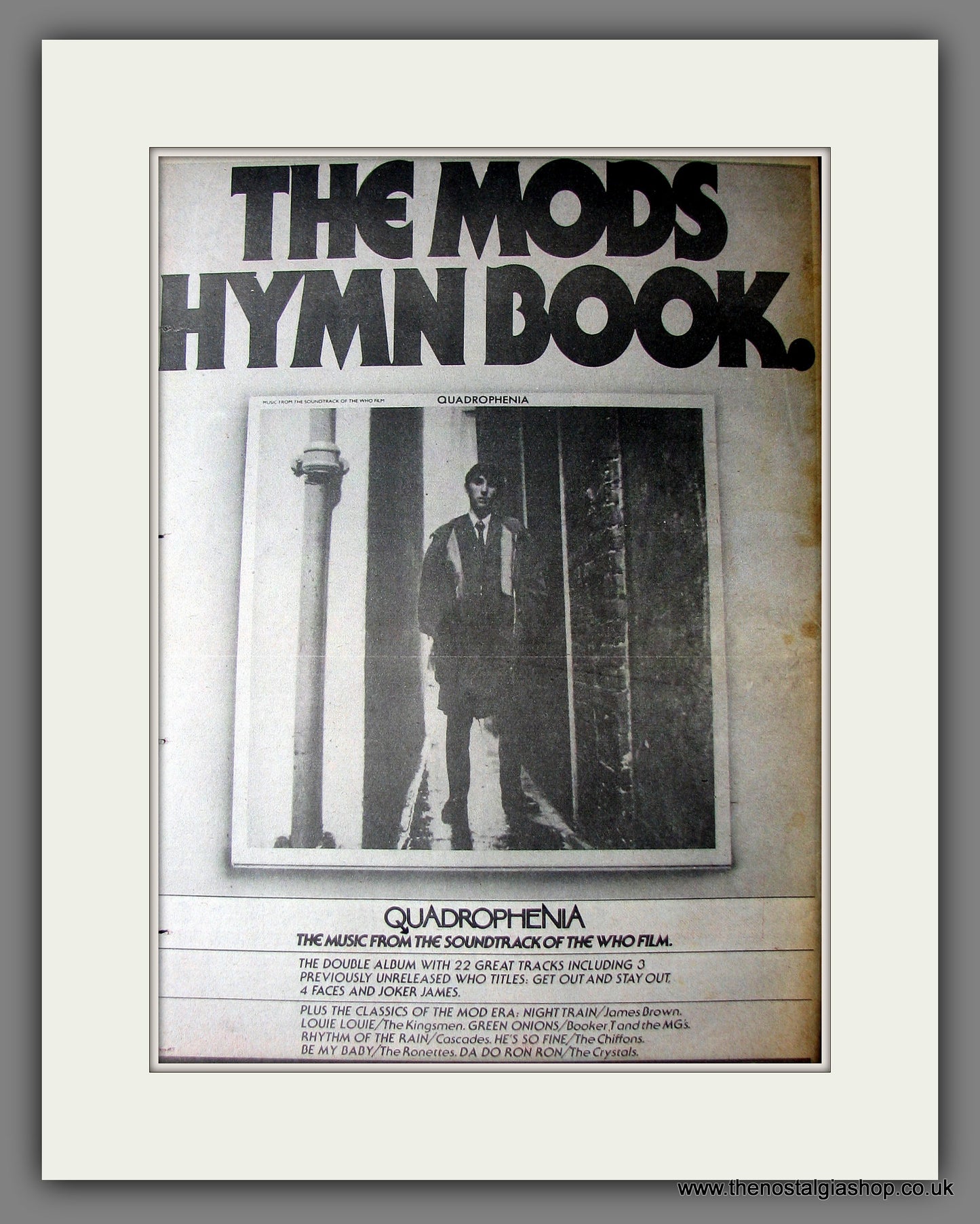 Quadrophenia. Soundtrack. Vintage Advert 1979 (ref AD13997)