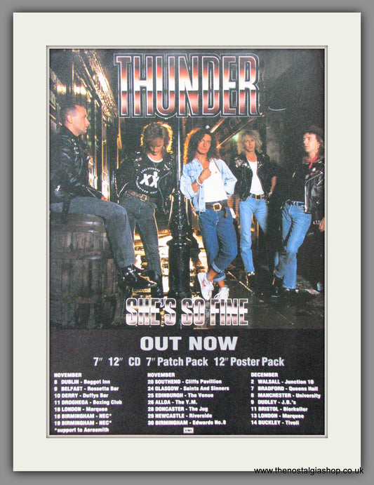 Thunder She's So Fine. 1989 Original Advert (ref AD52376)