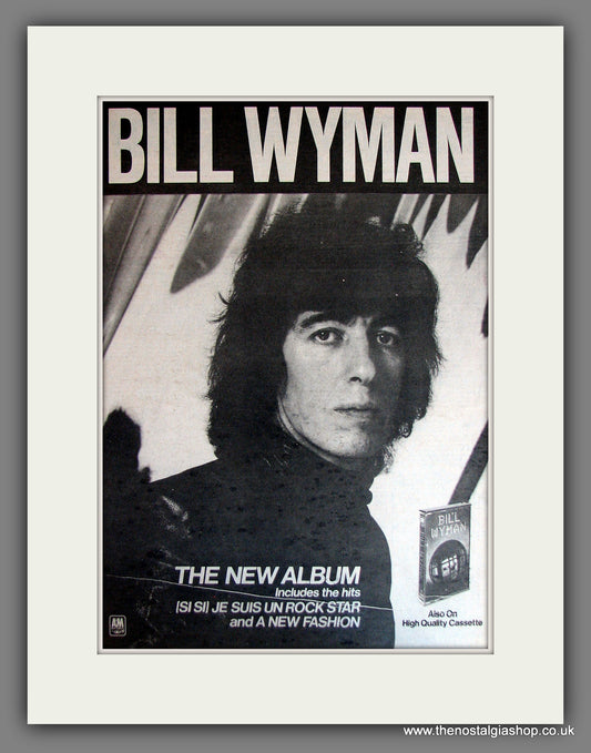 Bill Wyman New Album. Vintage Advert 1982 (ref AD14038)