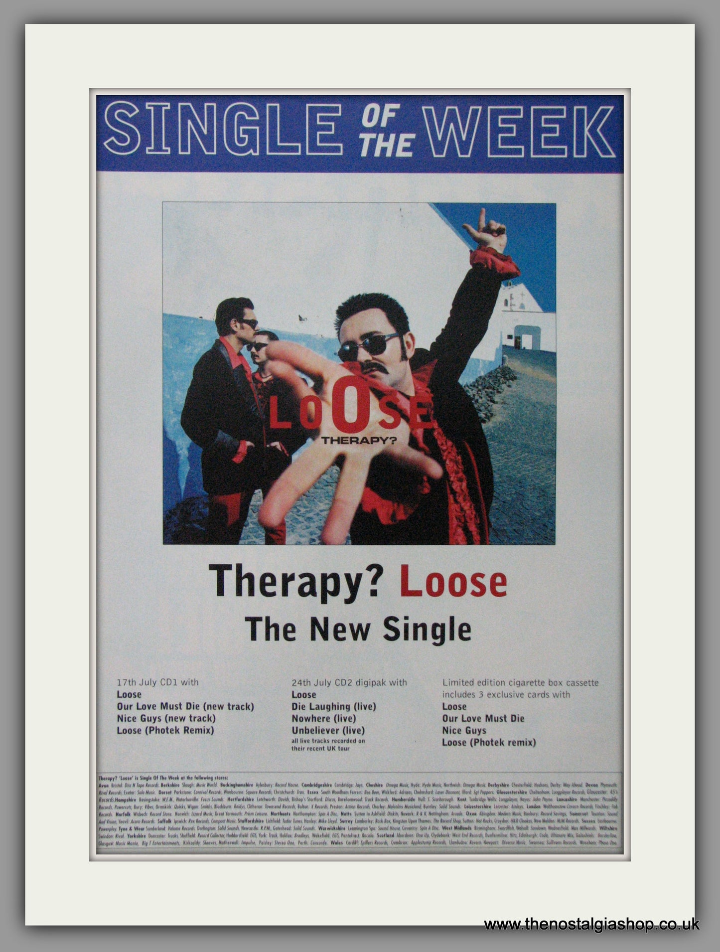 Therapy. Loose. Original Advert 1995 (Ref AD52502)