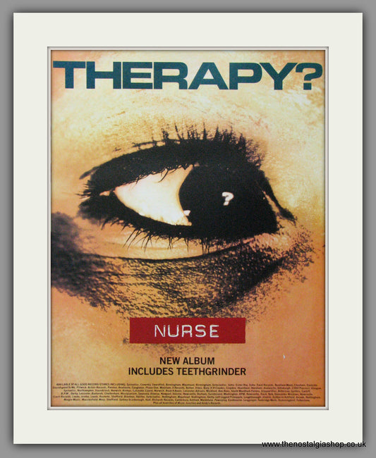 Therap. Nurse. Original Advert 1992 (Ref AD52503)