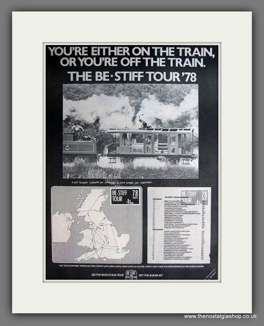 Be. Stiff Tour (The) Vintage Advert 1978 (ref AD14064)
