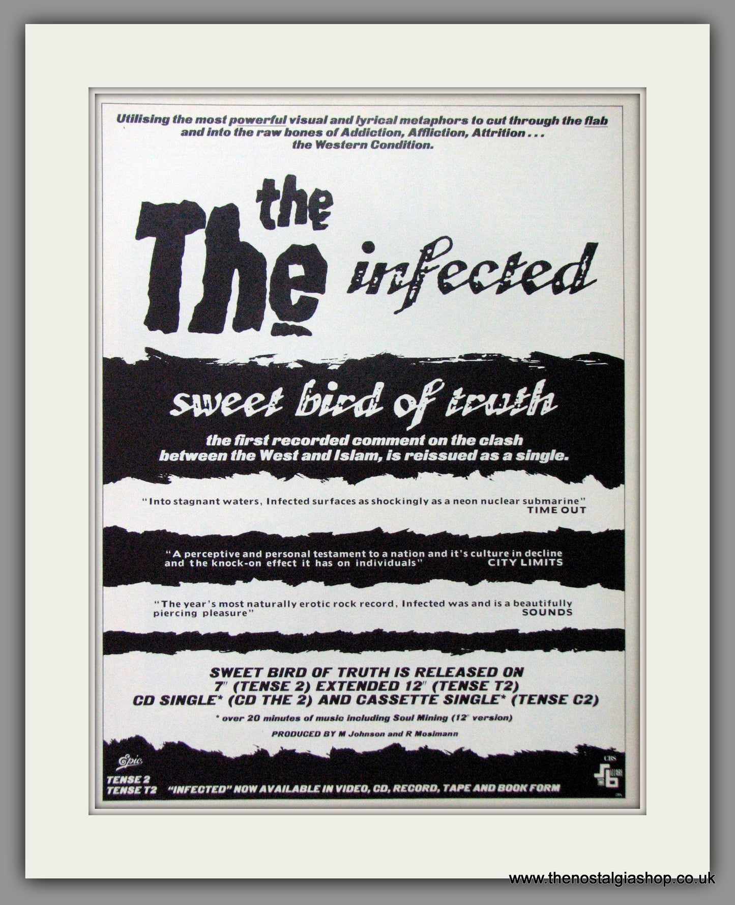 The The, Infected. 1987 Original Advert (ref AD53046)