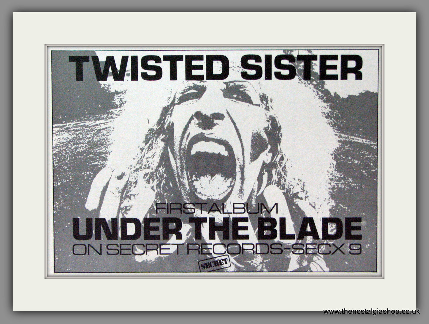 Twisted Sister, Under The Blade. First Album 1982 Original Advert (ref AD53051)