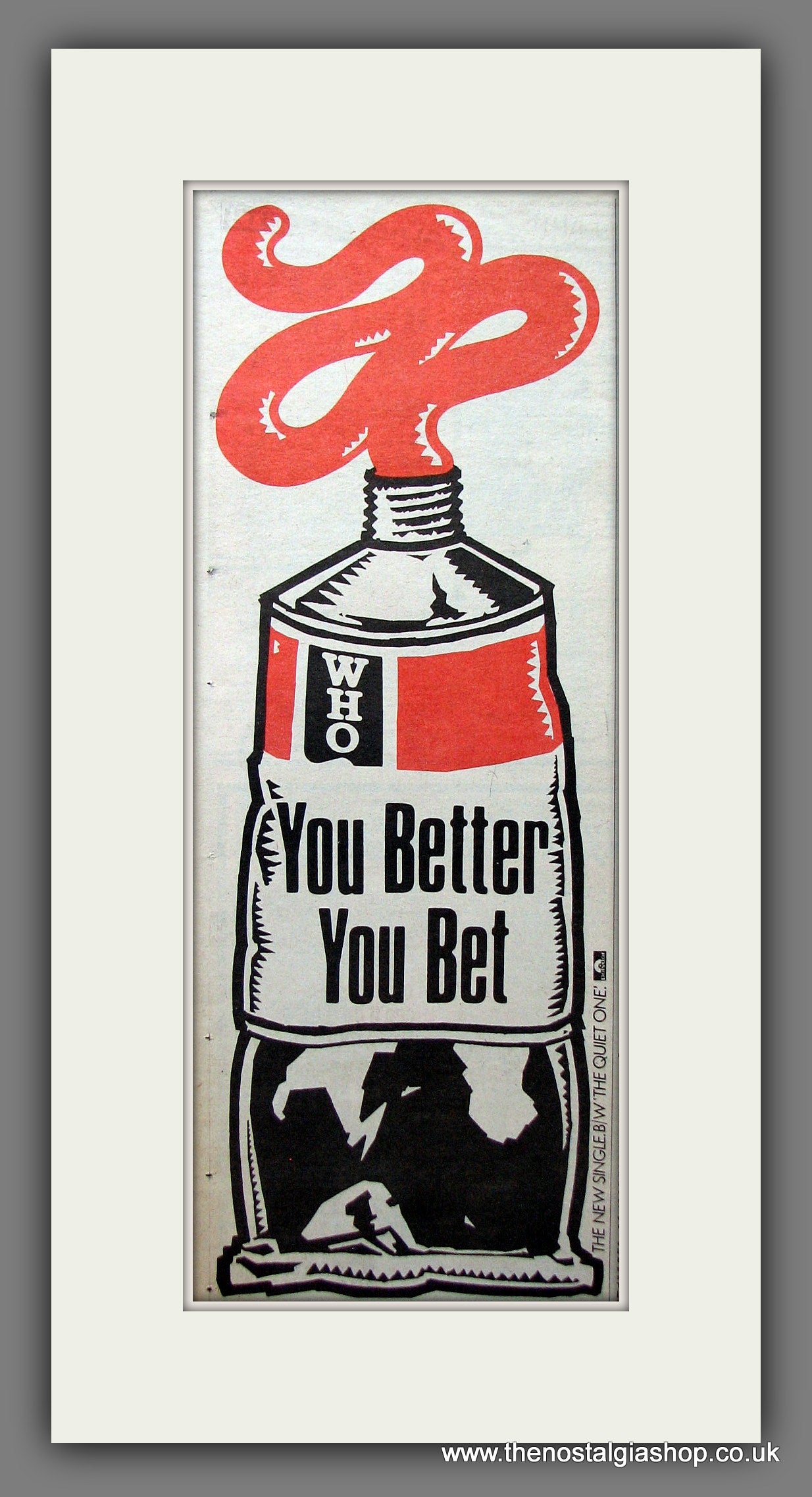 Who (The) You Better You Bet. Original Advert 1981 (ref AD200202)