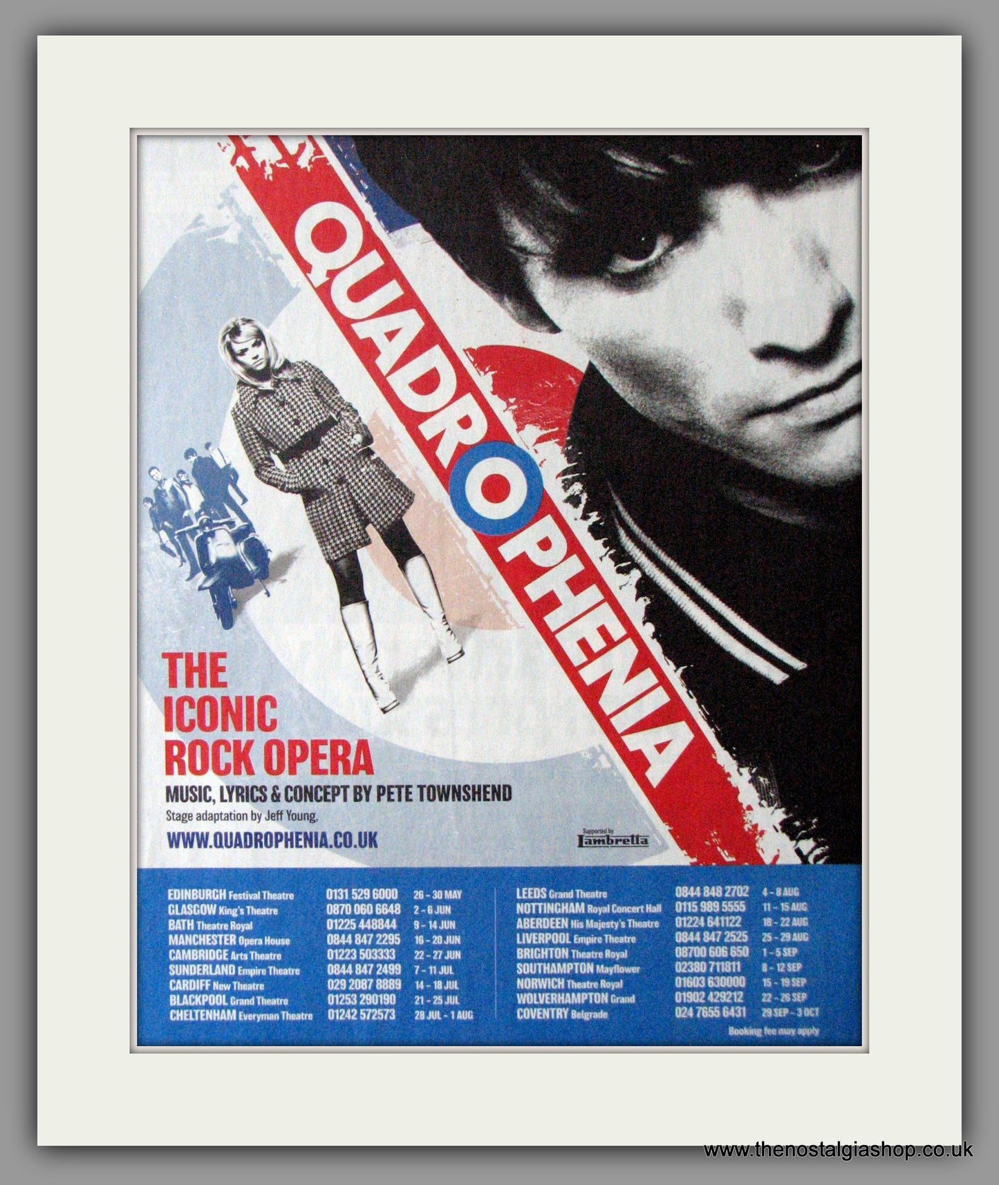Quadrophenia. The Iconic Rock Opera on Tour. Vintage Advert 2009 (ref AD11352)