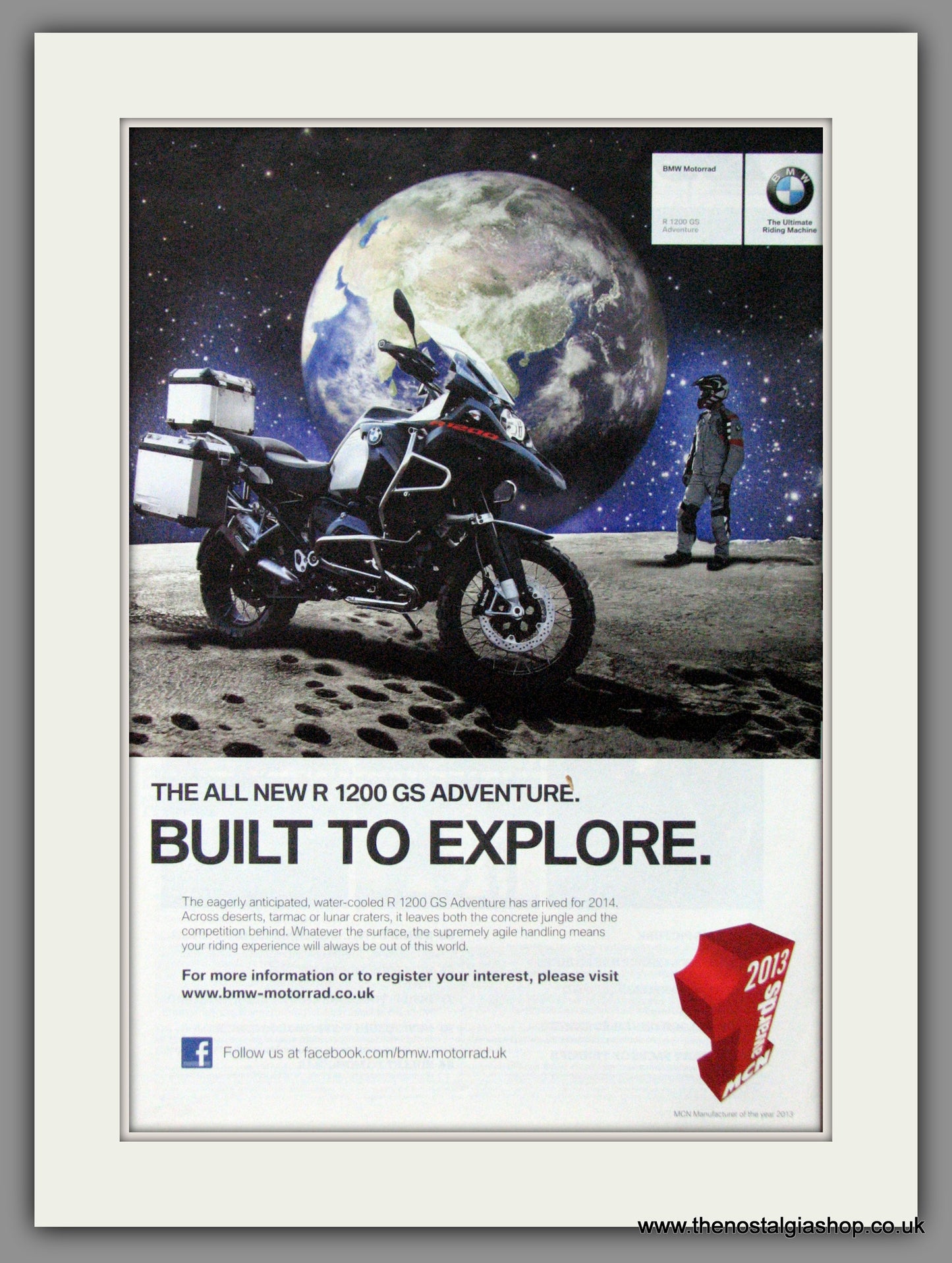 BMW R 1200 GS Motorcycle. 2014 Original Advert (ref AD51538)