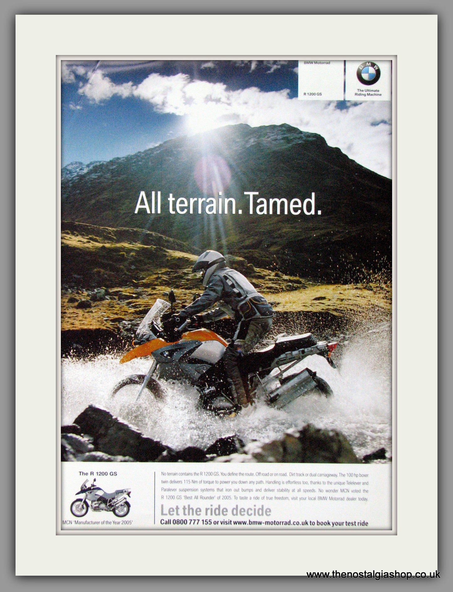 BMW R 1200 GS Motorcycle. 2006 Original Advert (ref AD51543)