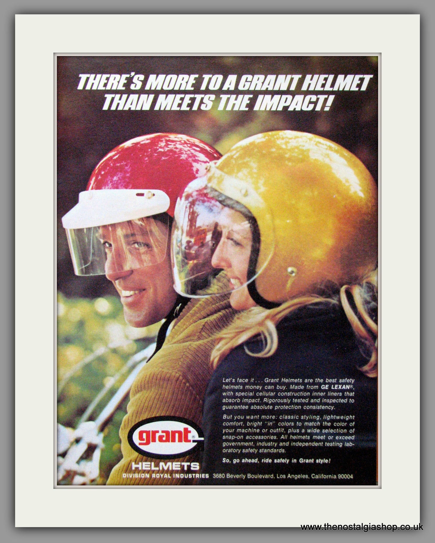 Grant Motorcycle Helmets 1972 Original Advert (ref AD51593)