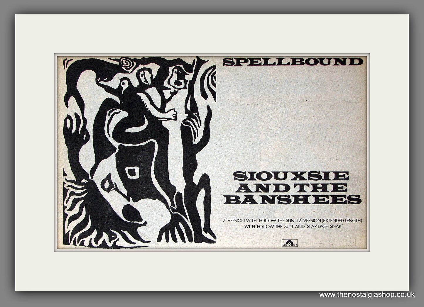 Siouxsie And The Banshees Spell Bound. Original Vintage Advert 1981 (ref AD56378)