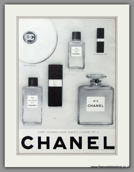 Chanel No.5 Range. Original Advert 1964 (ref AD52618)