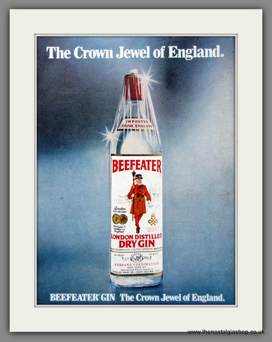 Beefeater Gin. The Crown Jewel Of England. Original Advert 1979 (ref AD51629)