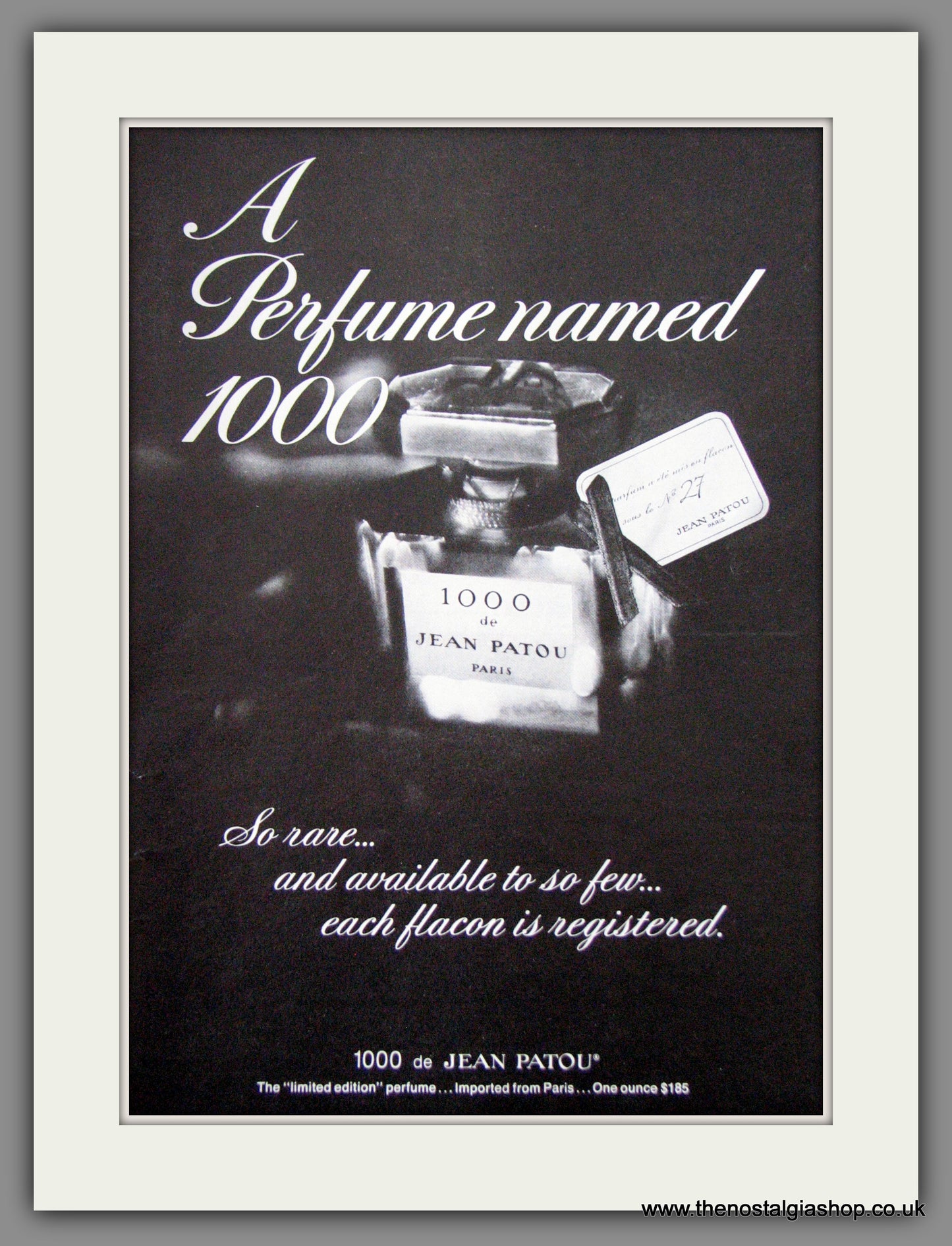 Jean Patou 1000. Paris. Perfume. Original Advert 1979 (ref AD51670)