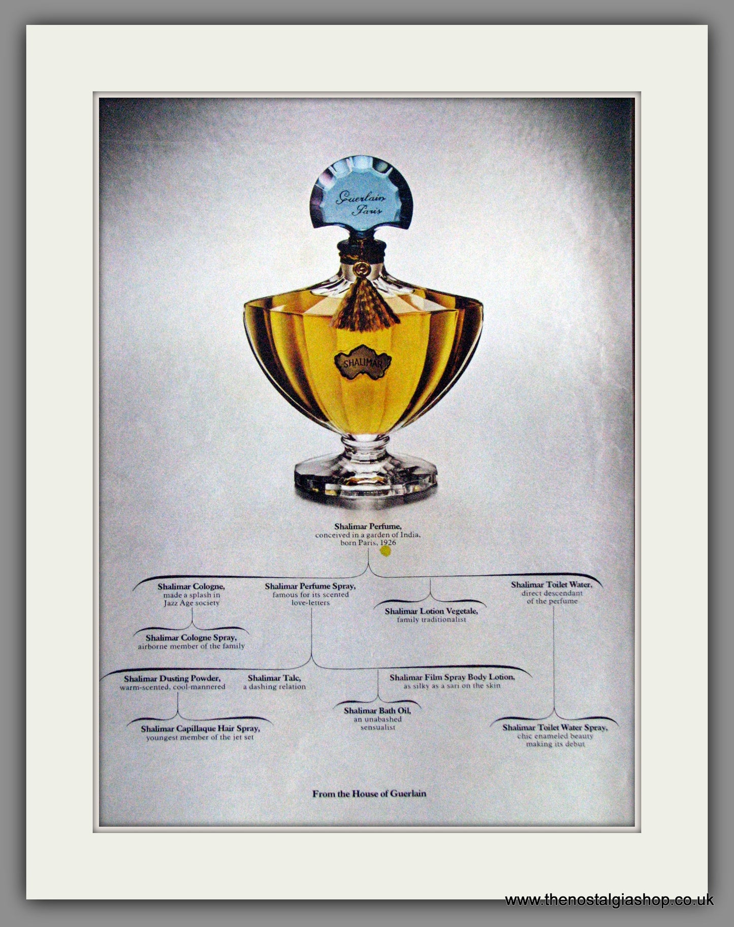 Guerlain. Shalimar. Paris. Perfume. Original Advert 1969 (ref AD51676)