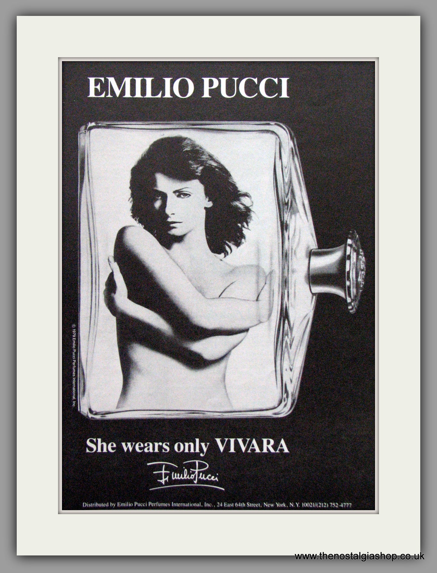 Emilio Pucci wears only Vivara Perfume. Original Advert 1979 (ref AD51686)