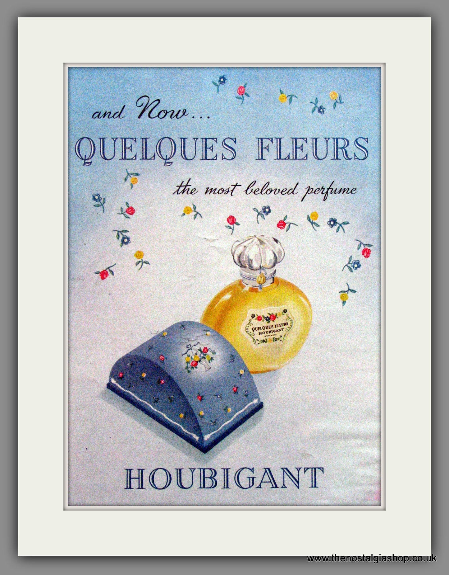 Houbigant, Quelques Fleurs. Original Advert 1948 (ref AD51701)