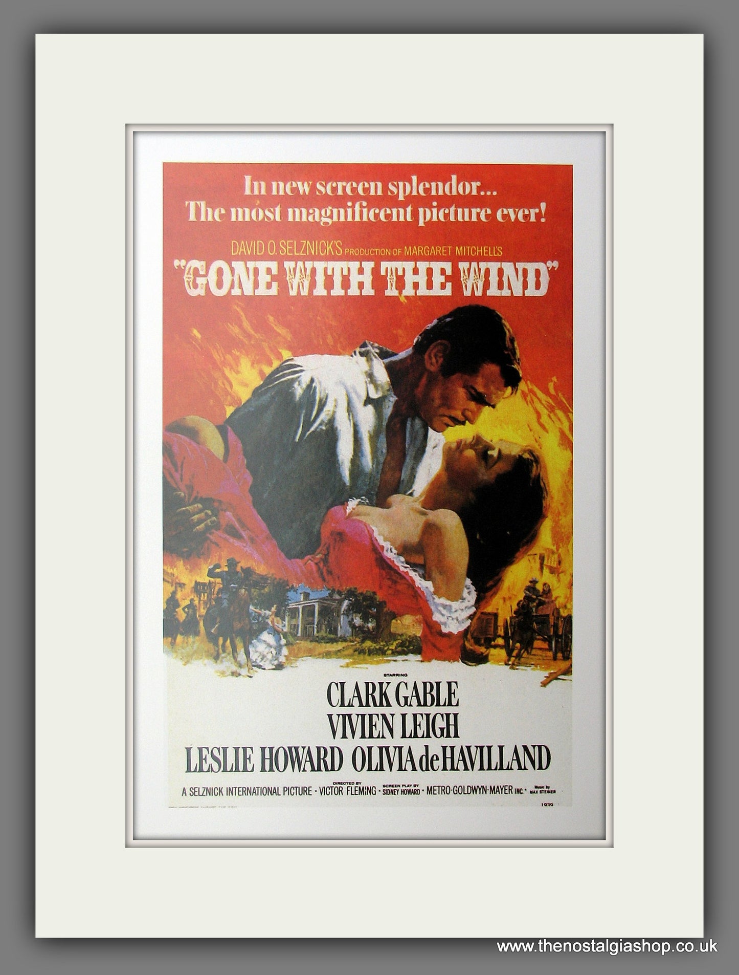 Gone With The Wind. Clark Gable. Reproduction Advert (ref PR13450)