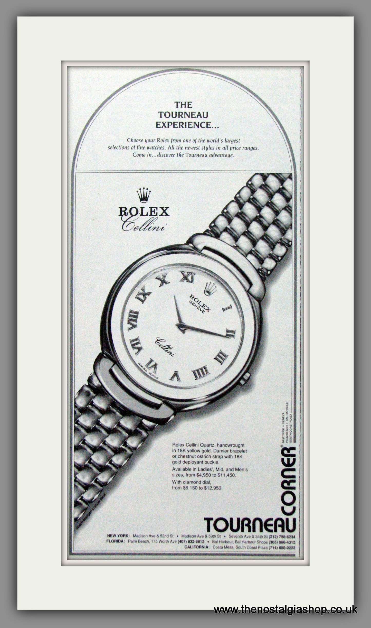 Rolex Cellini Quartz. Original Advert 1994 (ref AD51853)
