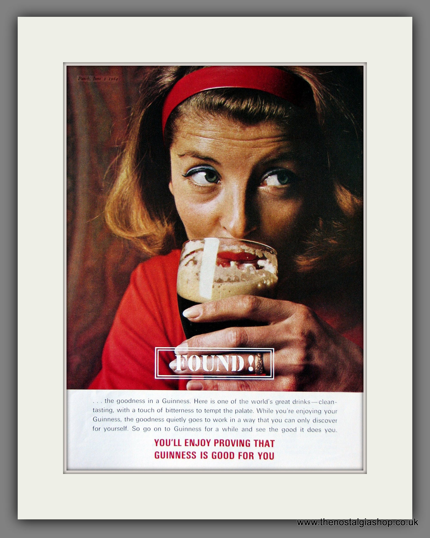 Guinness. Found! 1964 Original Advert (ref AD56333)