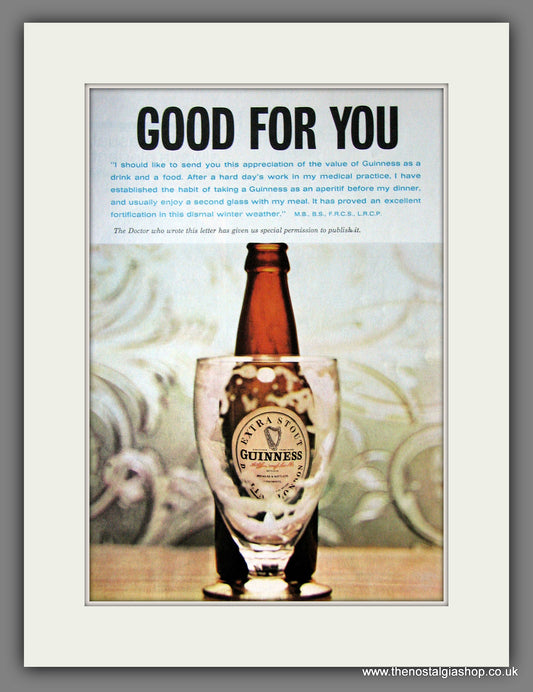 Guinness. Good For You. 1963 Original Advert  (ref AD56335)
