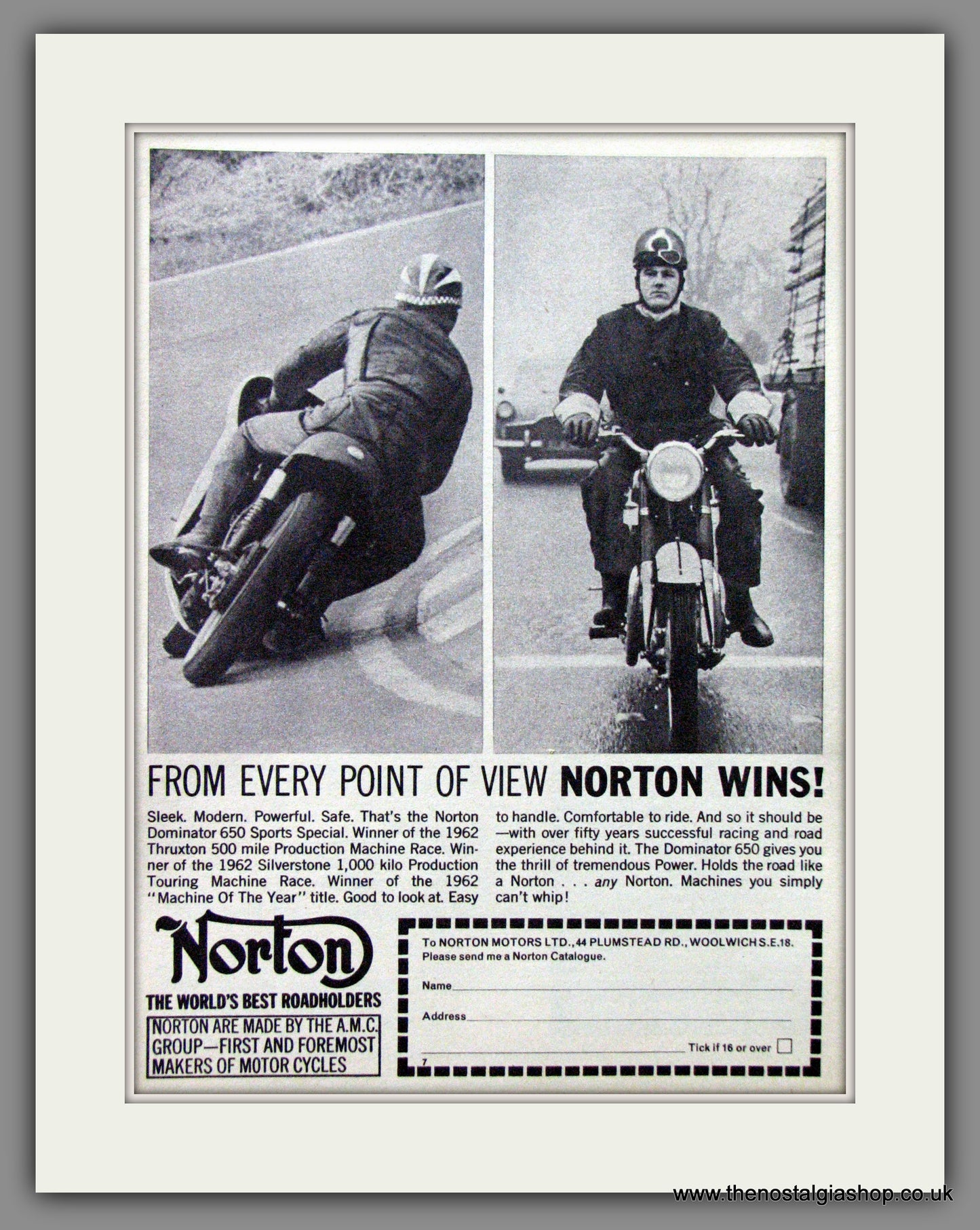 Norton Wins!. Original Advert 1963 (ref AD51970)