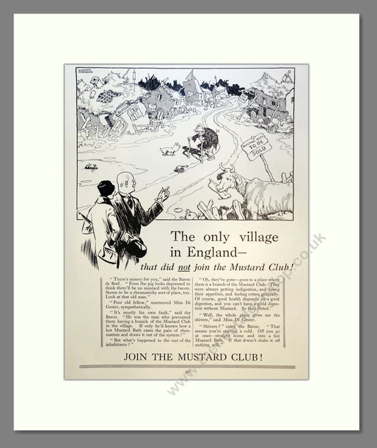 Mustard Club. Vintage Advert 1928 (ref AD301457)
