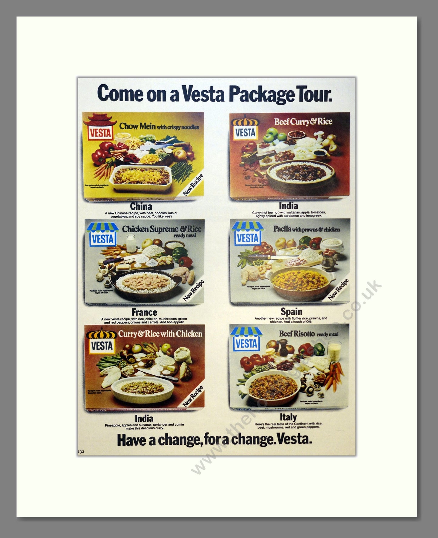 Vesta Ready Meals. Vintage Advert 1973 (ref AD301478)