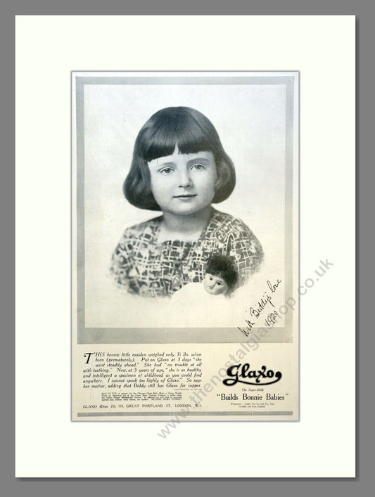 Glaxo. Vintage Advert 1920 (ref AD301573)