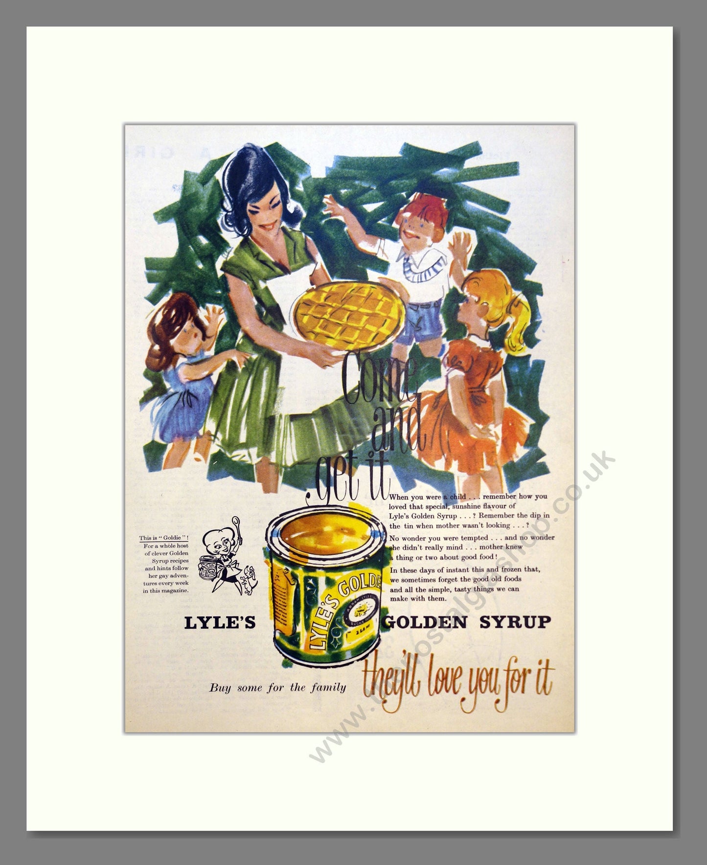 Lyle's Golden Syrup. Vintage Advert 1961 (ref AD301610)